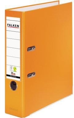 FALKEN Ordner Color Vegan 80 mm DIN A4 grau – PP-Kaschierung, Hebelmechanik, FSC
