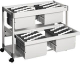 DURABLE Hängemappenwagen TROLLEY 200 MULTI DUO – 2-bahnig, ausziehbar, für 200 Hängemappen