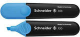 Schneider Textmarker Job 1503 mit Keilspitze 1+5 mm blau – nachfüllbar, Made in Germany
