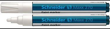 Schneider Lackmarker Maxx 270 – wasserfester Permanentmarker mit 1-3 mm Rundspitze, schwarz