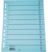 Soennecken Trennblatt oeco A4 230g Recyclingkarton blau 100 Stück mit 10 Taben