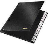 Bene Pultordner A-Z 75116GN PP grün – 24 Fächer, robuster Karton, 3 Sichtlöcher