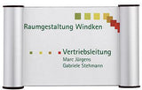FRANKEN Türschild Clip BS0602 180x115mm – Auswechselbares Türschild in Silber
