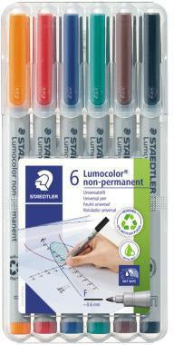 STAEDTLER Lumocolor 316 Folienstift 0,6 mm 6er-Set farbig sortiert