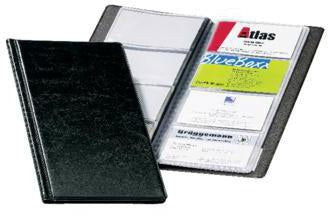 DURABLE Visitenkartenbuch VISIFIX 96 – 96 Karten, 12 Hüllen, Schwarz
