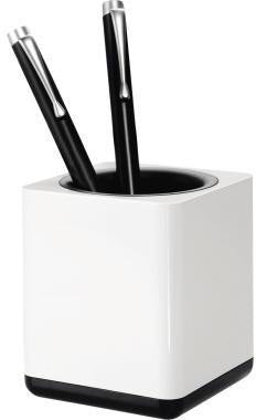 HAN Stifteköcher i-Line 17653-13 – 1 Fach, schwarz, hochglänzend, Made in Germany