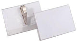 DURABLE Namensschilder 811019, 75x40 mm, 25 Stück, mit Krokoklemme und Einstecklasche