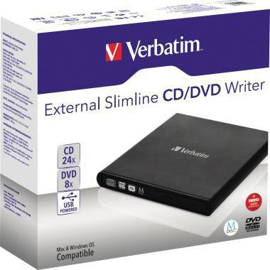 Verbatim DVD Brenner 98938 Slimline extern USB 2.0 6x/8x/24x schwarz