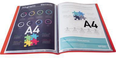 Exacompta Sichtmappe 8822E A4 PP 20 Hüllen hellblau