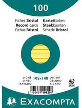 Exacompta Karteikarten DIN A6 liniert, 100 Stück, 205 g/m², PEFC-zertifiziert