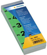 HERMA Nummernblock 4891 – 500 Nummernetiketten 1-500, gelb, 28 x 56 mm, Made in Germany