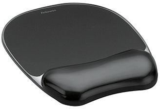 Fellowes Mauspad Crystal Gel 200x25x230mm mit Handgelenkauflage Schwarz