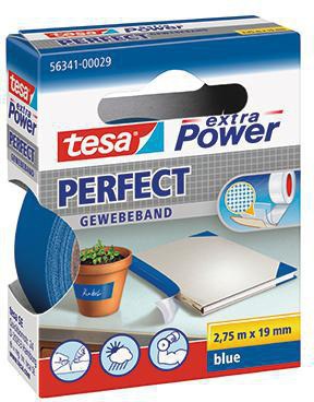 tesa Gewebeband extra Power Perfect 19mm x 2,75m grau – reißfest, wasserfest, UV-beständig