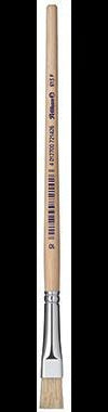Pelikan Pinsel 613F Größe 6 mit Schweinsborsten – Kurze flache Form für Schule und Hobby