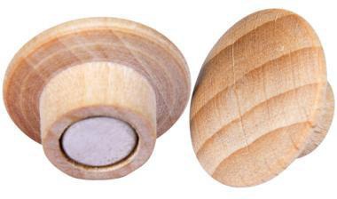 Legamaster Magnet WOODEN 25mm Buchenholz braun 5 Stück – Runde Holzmag
