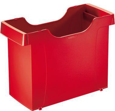 LEITZ Uni-Box Plus Hängebox Polystyrol rot für DIN A4, 20 Hängemappen, stapelbar