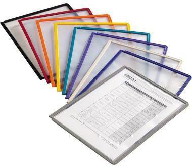 DURABLE Sichttafel SHERPA Panel 560604 DIN A4 PP gelb – scannertauglich, mit farbigem Profilrahmen