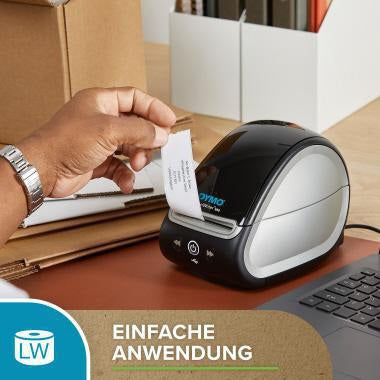 DYMO Adressetikett 36 x 89 mm – 24 Rollen à 260 Etiketten, permanent haftend, Thermodirektdruck