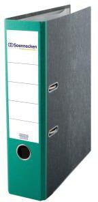 Soennecken Ordner 3321 DIN A4 80mm Pappe gelb – Raumspar-Schlitze & Wolkenmarmor