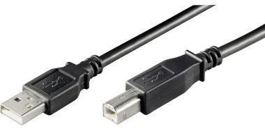 GOOBAY USB 2.0 Kabel 1,8 m A/B-Stecker schwarz – Hi-Speed Datenkabel für Drucker, Scanner & externe Speicher