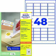 Avery Zweckform Universaletiketten 45,7 x 21,2 mm, 1.440 Stück, wiederablösbar, weiß