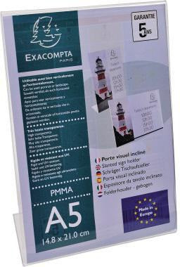 Exacompta Tischaufsteller Office Exacryl DIN A5, beidseitig, Acryl kristall