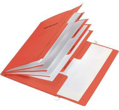 PAGNA Personalmappe 44105-01 DIN A4 rot, 4 Fächer, Hängeschienen, Made in Germany