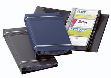 DURABLE Visitenkarten-Ringbuch VISIFIX 238558 – A-Z Register, 200 Karten, anthrazit