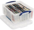 Really Useful Box Aufbewahrungsbox 18C 48,5x20x38,5cm 18l transparent mit Bügelverschluss