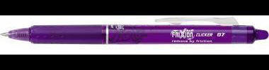PILOT FriXion Clicker Tintenroller 0,4 mm – radierbarer Tintenroller mit Druckmechanik, schwarz