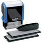 Trodat Textstempel Typo Printy 43145 47x18 mm schwarz/blau – Selbstfärber mit individ. Textplatte