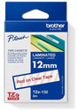 Brother Schriftbandkassette P-touch TZe-132 12 mm laminiert rot auf transparent