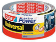 tesa Gewebeband extra Power Universal 56388 – 50 mm x 25 m, silber, reißfest & wasserfest
