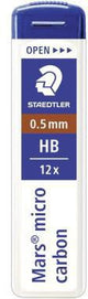 STAEDTLER Feinmine Mars micro carbon 250 07-HB 0,7 mm – 12 Stück, hohe Bruchfestigkeit