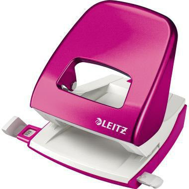 LEITZ Locher NeXXt WOW 5008 eisblau – 30 Blatt, Metall, 8 cm Lochung