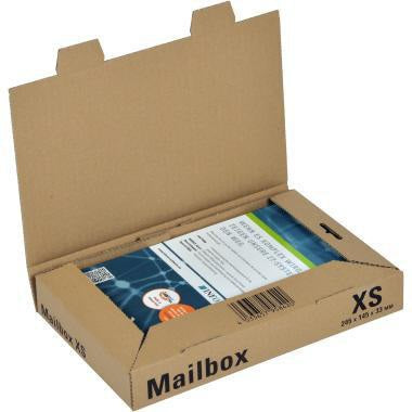 ColomPac Versandkarton Mailbox CP 098.01 XS braun – 1-wellige Wellpappe, wiederverschließbar, FSC
