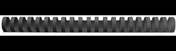 GBC Plastikbinderücken CombBind® 16mm DIN A4 schwarz 100 St./Pack. – 21 Ringe, US-Teilung, 145 Blatt