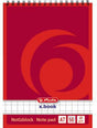 Herlitz Notizblock DIN A7 kariert 50 Blatt weiß, Spiralbindung, holzfrei