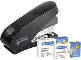 RAPESCO ECO Luna 1466 Heftgerät 50 Blatt schwarz mit antibakteriellem Schutz und Heftklammern
