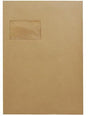 Soennecken Versandtasche DIN C4 229 x 324 mm mit Fenster und Selbstklebung, 25 Stück, natronbraun