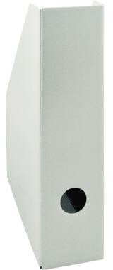 Landré Stehsammler Color DIN A4 weiß – 7 cm breiter Karton-Stehsammler mit Griffloch