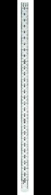RUMOLD Lineal 323703 30 cm Edelstahl silber mit 1/2 mm-Teilung und 0-Punkt