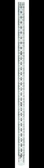 RUMOLD Lineal 323703 30 cm Edelstahl silber mit 1/2 mm-Teilung und 0-Punkt