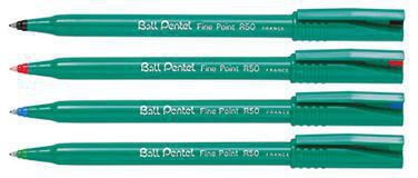 Pentel Ball R50 Tintenroller 0,4 mm Schwarz – Kult-Stift mit plastikgefederter Rundspitze