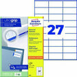 Avery Zweckform Universaletikett 3479 ultragrip 70x32mm weiß 2.700 Stück
