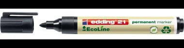 edding Permanentmarker 21 EcoLine blau, Rundspitze 1,5-3 mm, nachfüllbar & klimaneutral