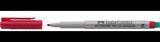 Faber-Castell MULTIMARK 152621 Folienstift 1mm rot – Radierbarer Tintenschreiber für CD, DVD & Folien