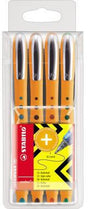 STABILO Tintenroller Bionic Worker fine 2016/4 – 4er Set, 0,4 mm, sortiert