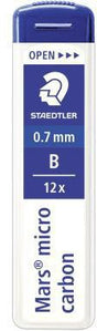 STAEDTLER Feinmine Mars micro carbon 250 0,7 mm B – 12 Stück für präzises Zeichnen