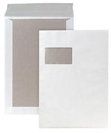 POSTHORN Papprückwandtasche DIN C4 weiß 120 g/m² mit Haftklebung 100 Stück